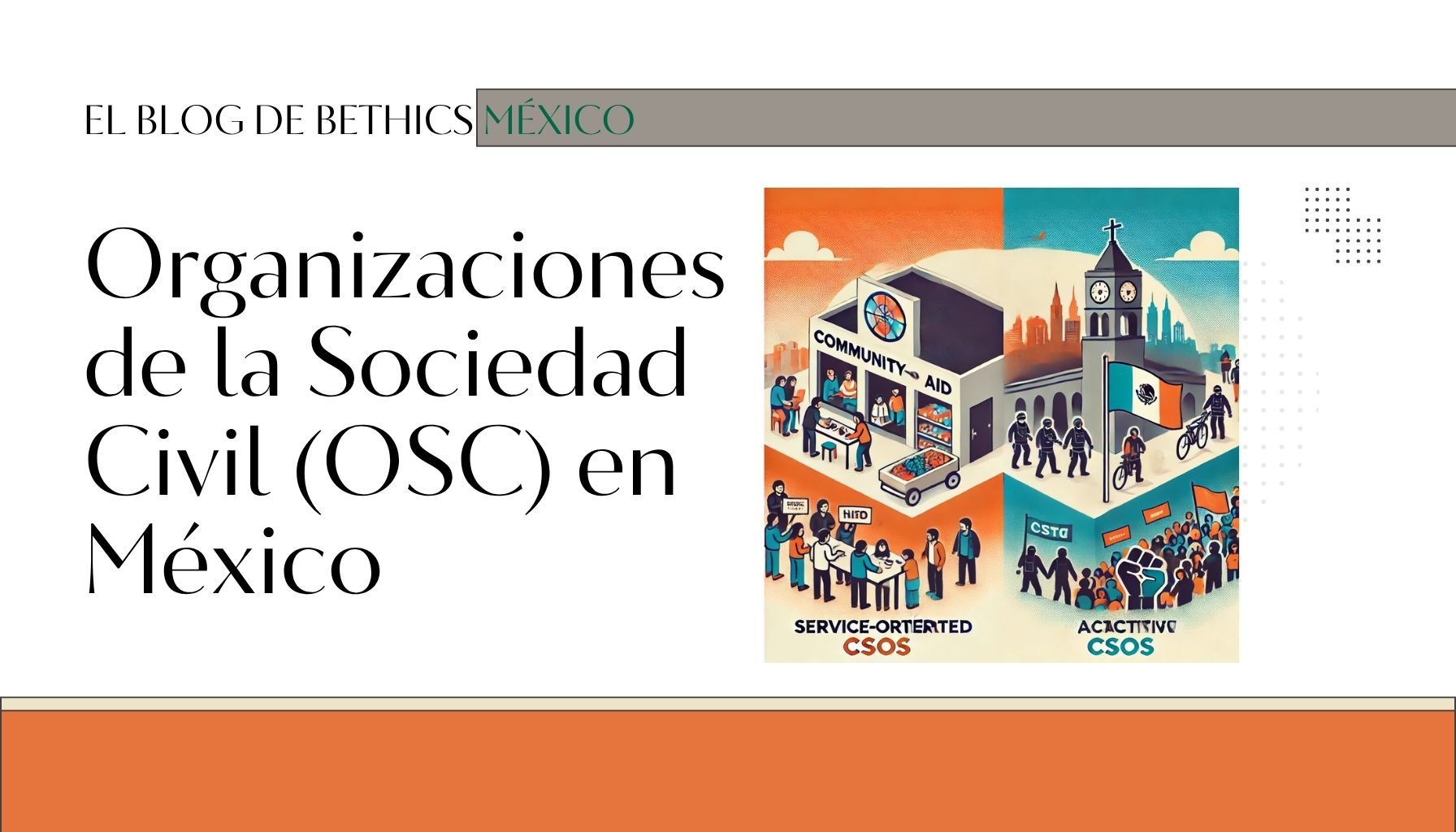 Banner para la publicación del blog sobre las OSC en México